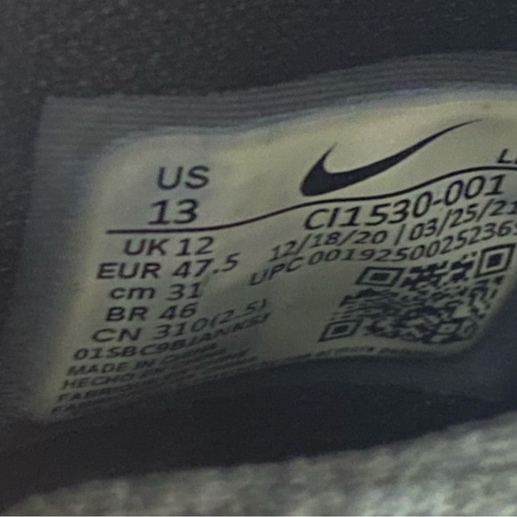 Nike Alpha Menace Elite Detachable CI1530-001 Black Football Cleats Men’s Sz - Picture 10 of 12